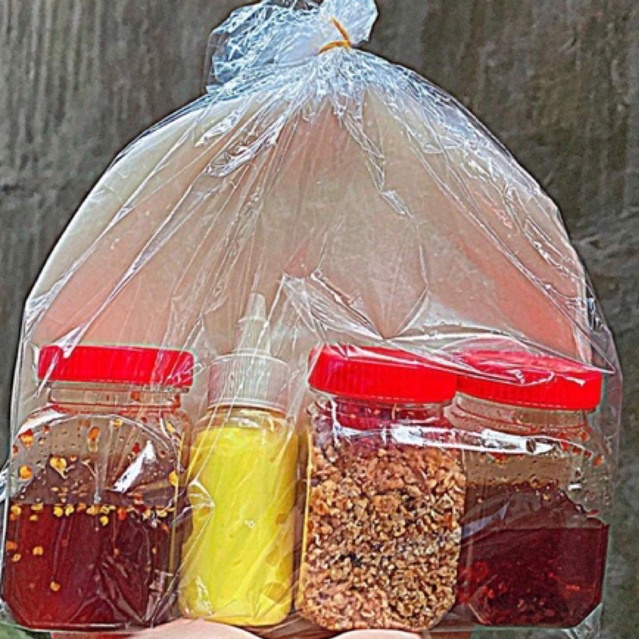 COMBO SỐT TẮC: Bánh tráng phơi sương chấm sốt tắc,bơ béo,tỏi phi,satế