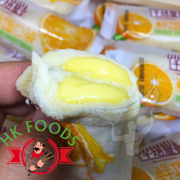 Thùng 2kg Bánh sữa chua nhân CAM - Đồ ăn vặt nội địa Trung - ATTP