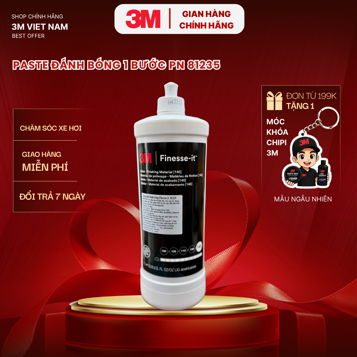 3m Polish Polishing Paste Bottle - Finishing Material 81235 -1L Imported from the Us Giá 650,000 Đồng*Miễn phí vận chuyển