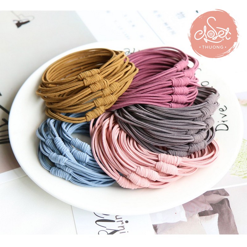 Dây buộc tóc, chun buộc tóc 3 sợi, giá sỉ cực rẻ DC03-4S, mua càng nhiều càng rẻ