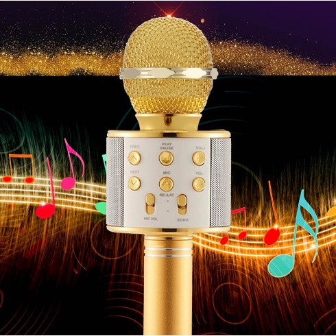 Micro karaoke bluetooth không dây, Mic hát karaoke cầm tay không dây,Loa karaoke mini di động,áp dụng cho nhiều thiết bị