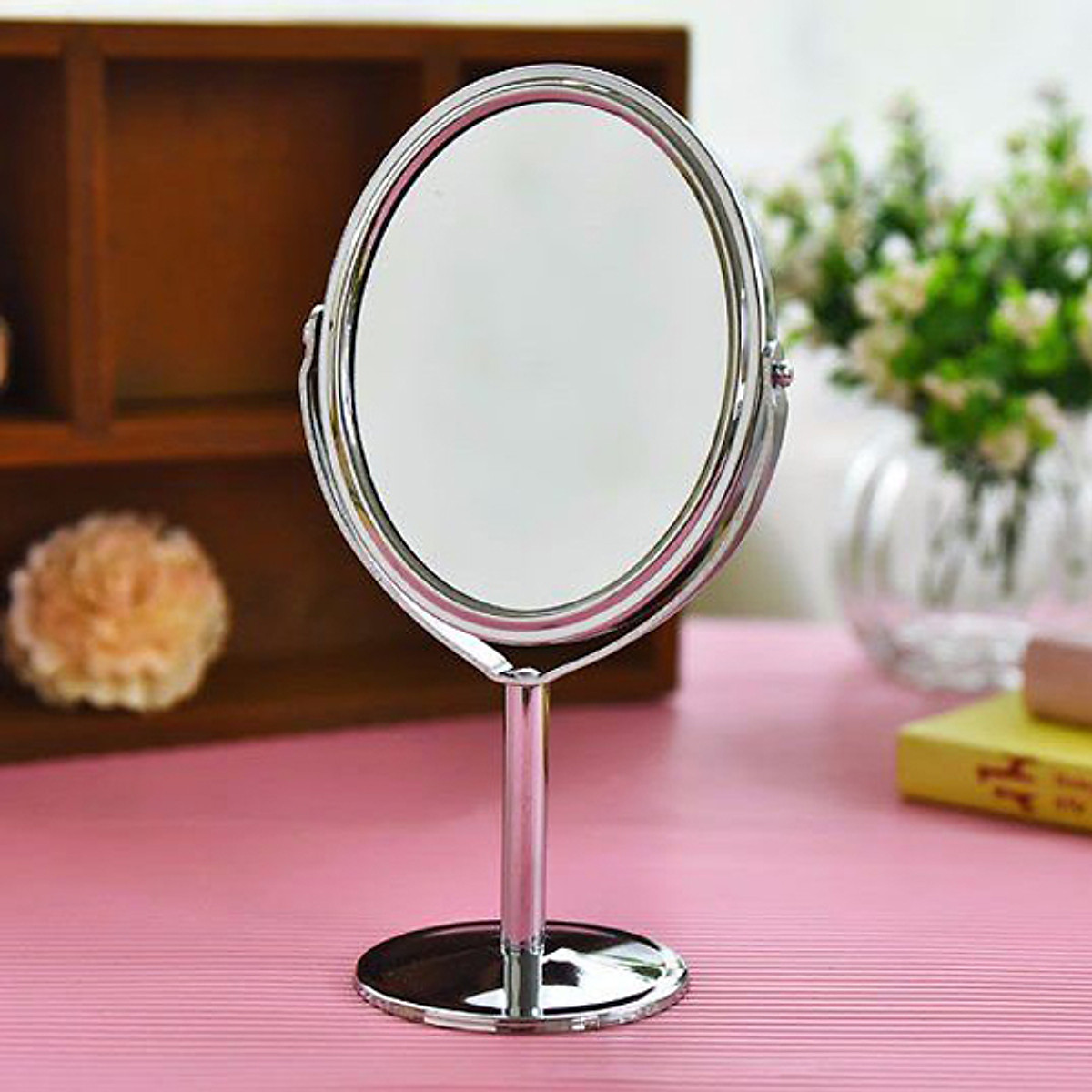 Gương trang điểm 2 mặt phóng to 3 lần
