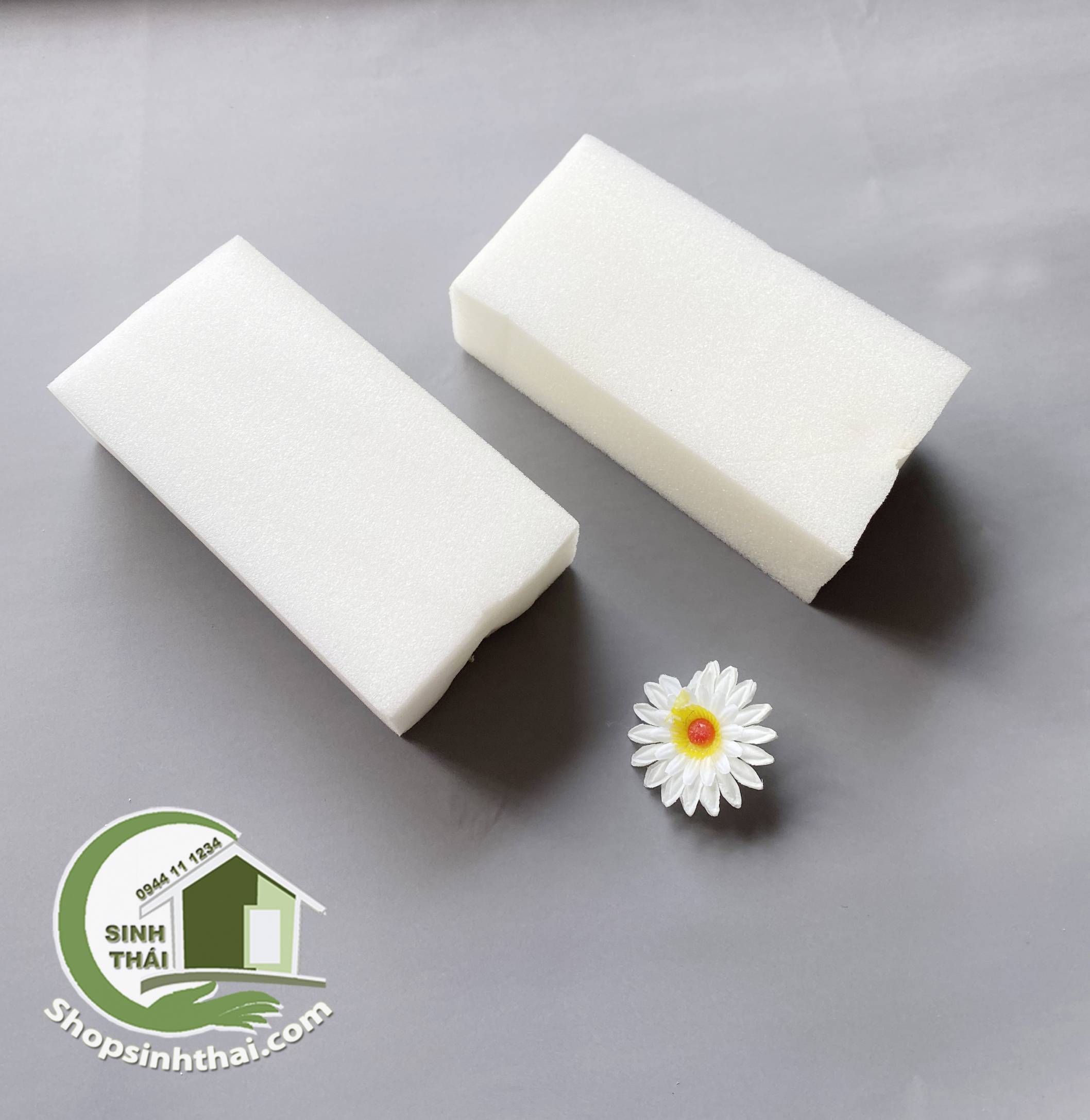 Mút xốp bọt biển lau chùi bảng lau chùi cửa kính đồ đạc mút rửa xe - cục lớn 20cm x 10cm