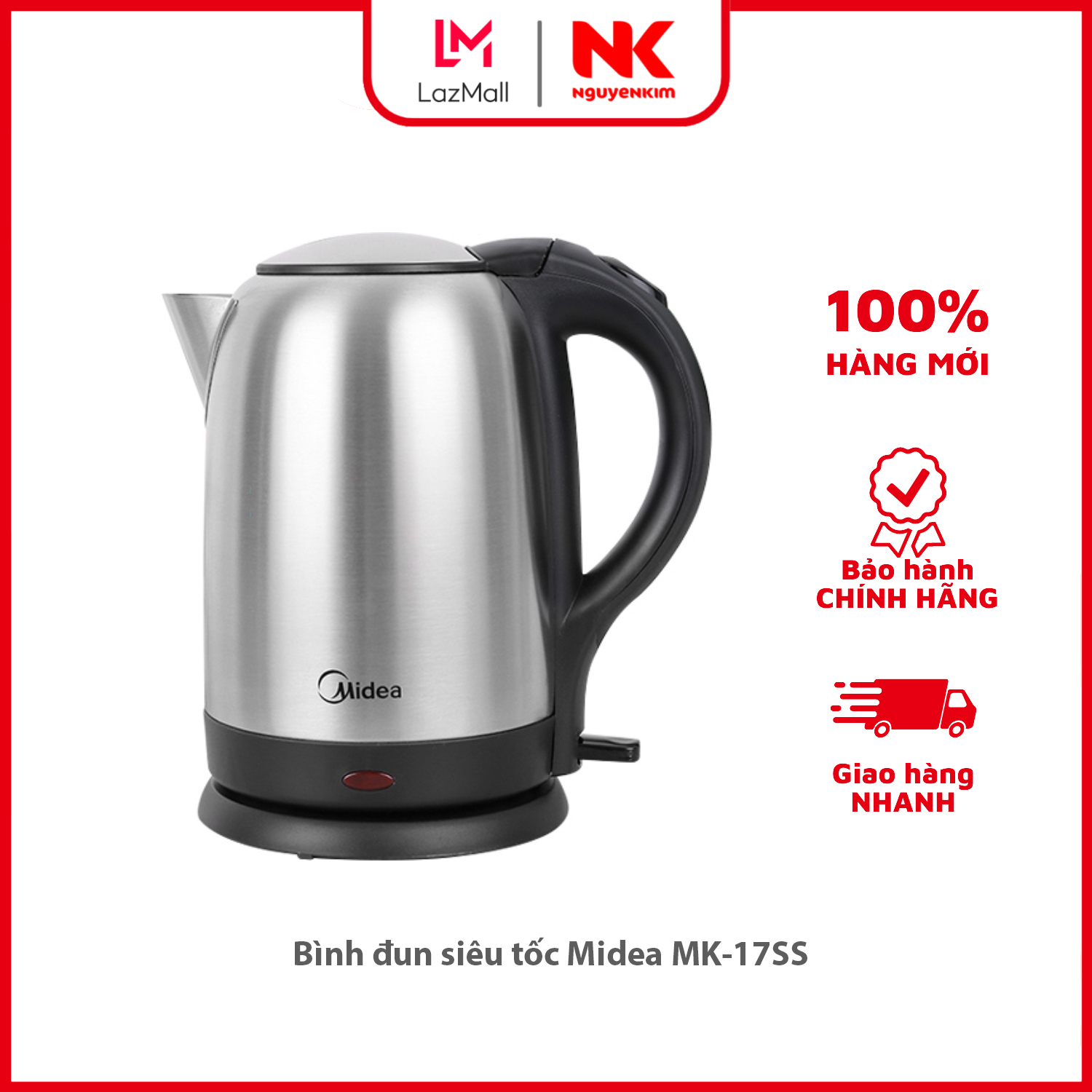 Bình đun siêu tốc midea mk-17ss