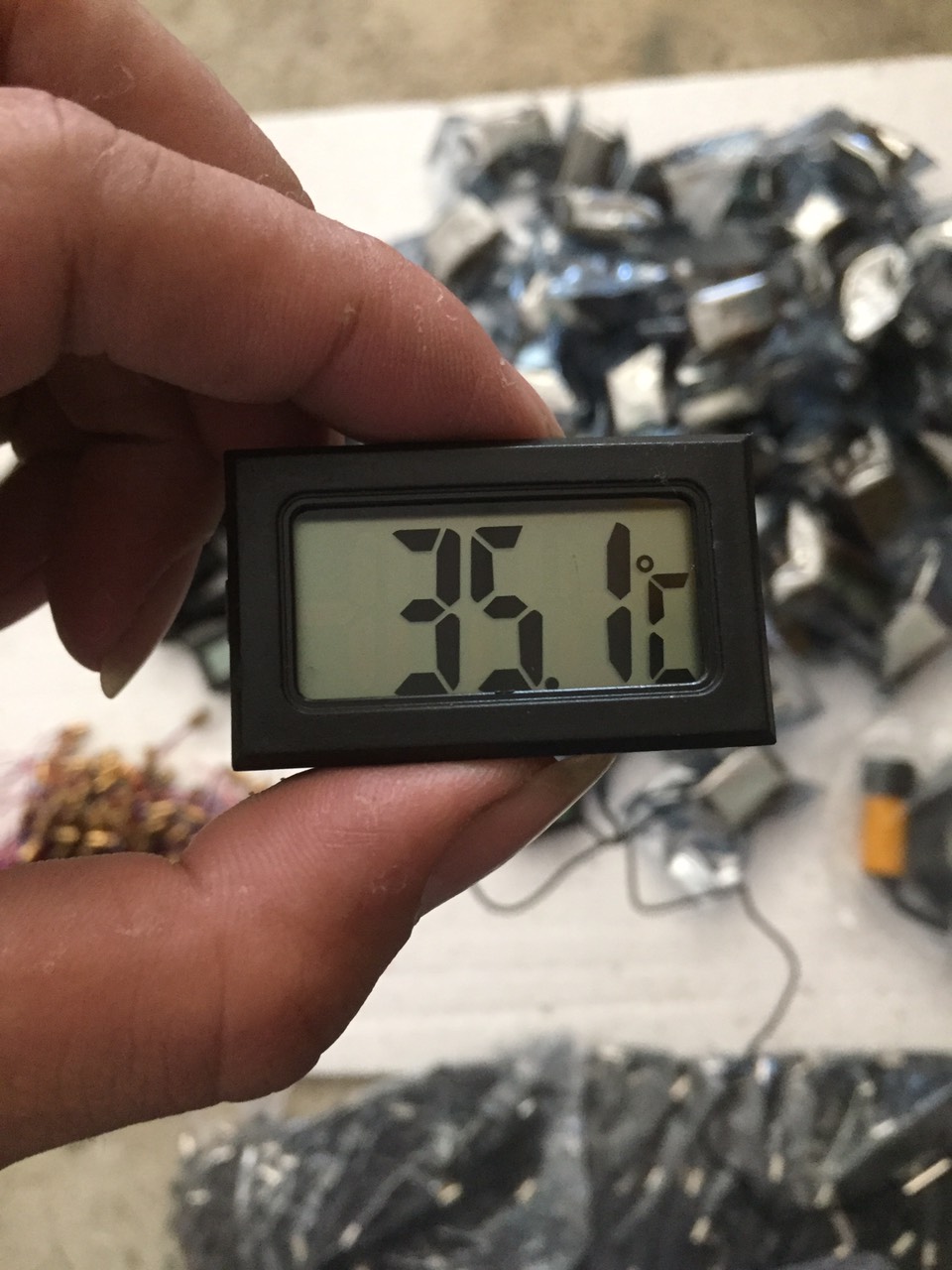 Đồng đồ đo nhệt độ hiển thị kỹ thuật số LCD, đồng hồ cảm biến nhiệt độ