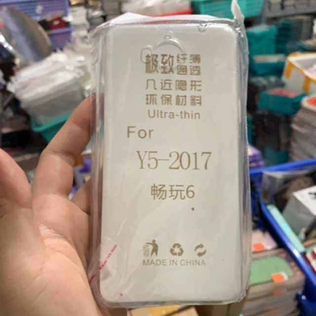 Ốp dẻo silicon trong suốt cho huawei y5 2017