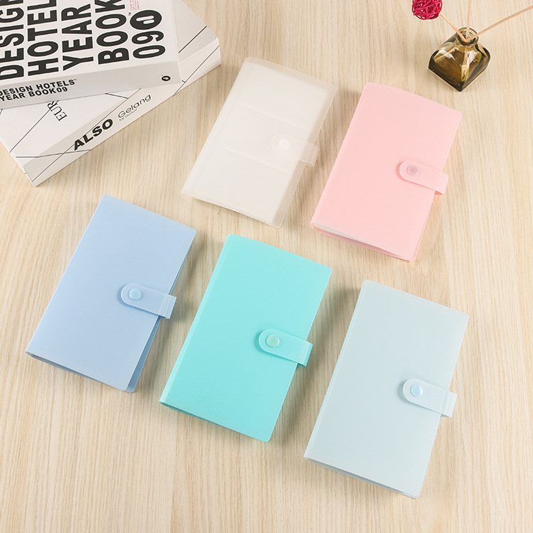 Sổ đựng lomo card, ảnh in mini card 240 ô màu sắc cúc bấm canarystore54