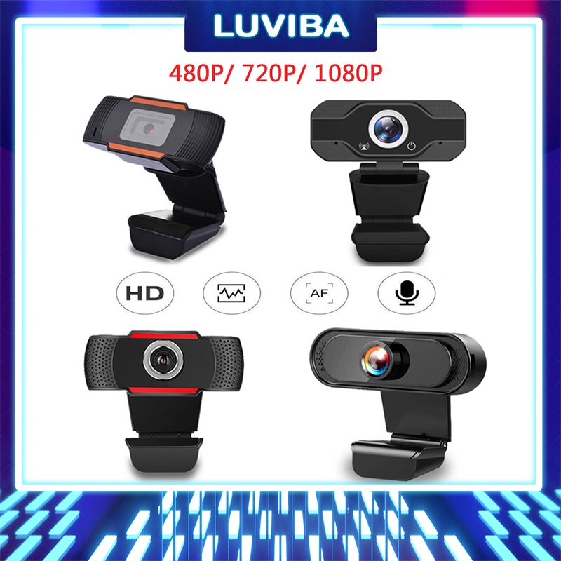 Webcam máy tính có mic laptop pc 720p 1080p full hd máy tính bàn giá rẻ luviba wc12