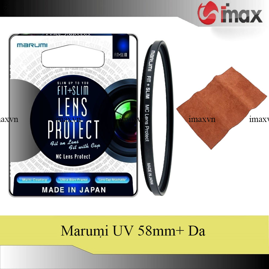 Kính lọc Filter Marumi Fit & Slim Lens Protect 58mm (Hoằng Quân) + Da cừu