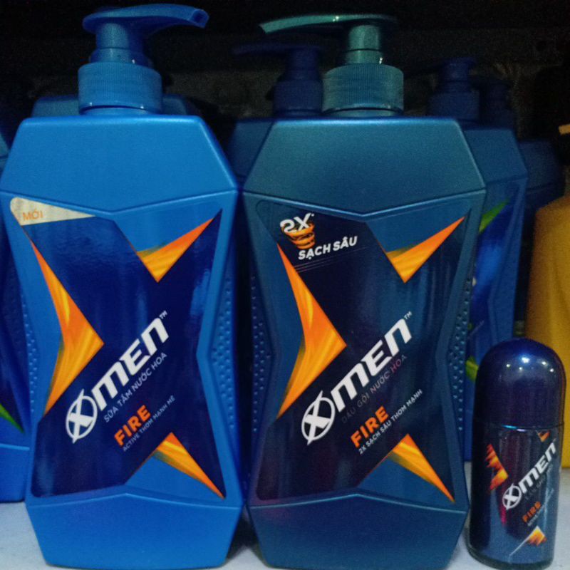 Combo Dầu gội nước hoa xmen 650ml- Sữa tắm nước hoa Xmen 650ml+ lăn khử mùi nước hoa xmen 50ml