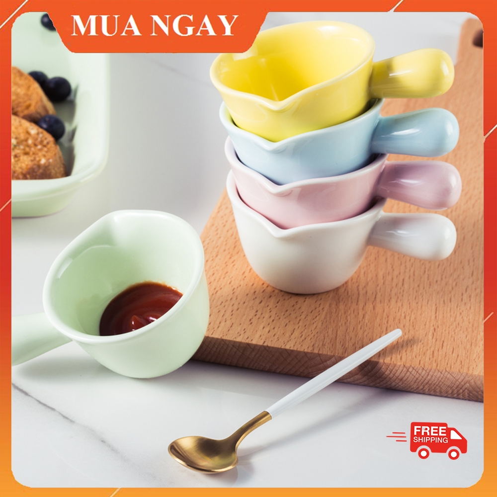 Bát ăn dặm gốm sứ hình gáo rót kidota