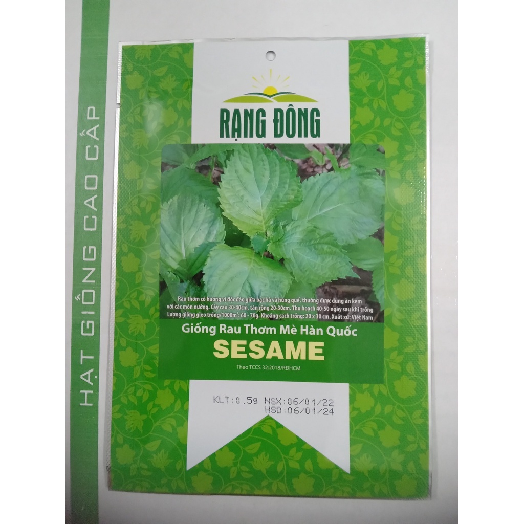 Hạt giống rau thơm mè sesame rạng đông | vtnn cần thơ