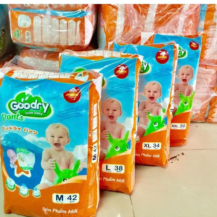 TÃ QUẦN GOODRY BAO ĐẠI ĐỦ CÁC SIZE M42(6-10kg), L38(8-14kg), XL34(11-17kg), XXL30(14-20kg)
