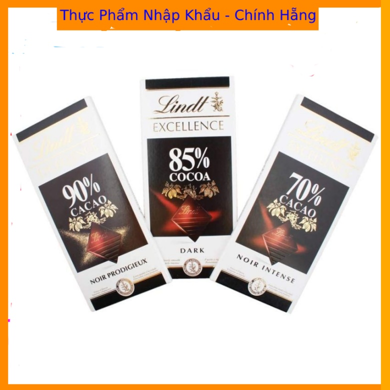 Socola Lindt Excellence 70%,85%,90%Cacao(100g)