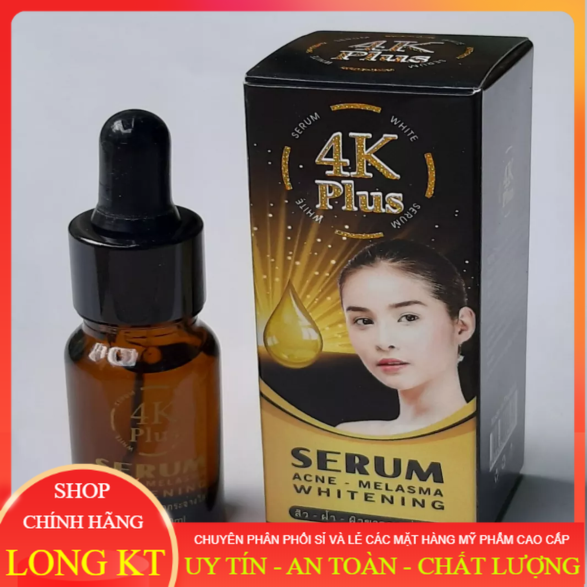 [Hàng Chính hãng] Serum 4k Plus Thái Lan Chính Hãng Ngùa mụn Chống Lão Hóa Hiệu giúp căng bóng da ngừa mụn 10ml quả