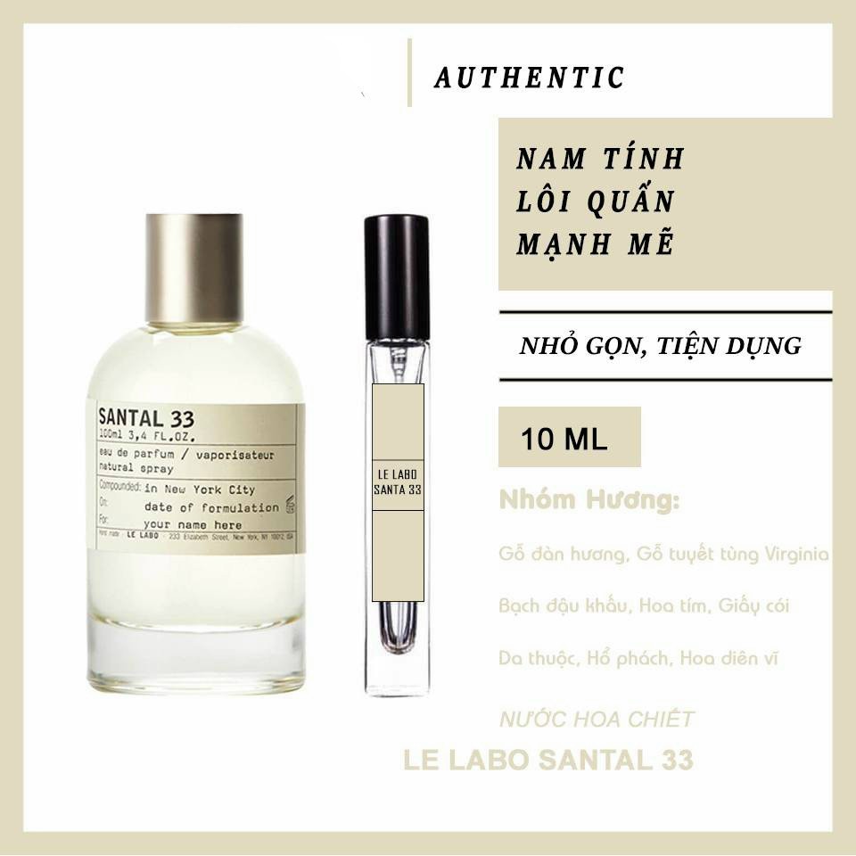 Nước hoa le labo santal 33 unisex - ngọc shop