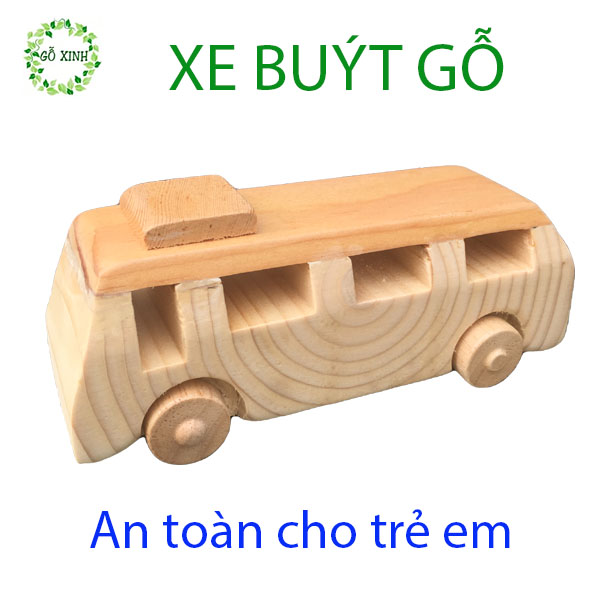 Xe buýt Xe Bus đồ chơi gỗ an toàn cho bé hàng xuất khẩu đồ chơi trẻ em shop gỗ xinh Đồ chơi thông minh đồ chơi cho bé