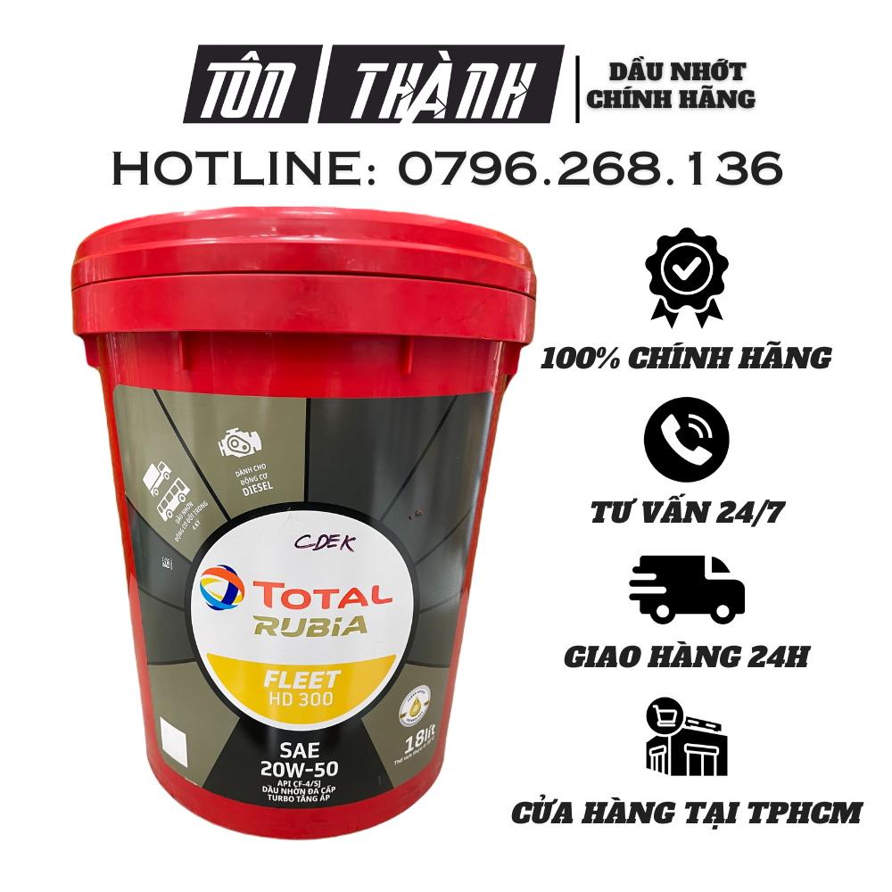 Dầu nhớt động cơ total rubia fleet hd300 20w-50