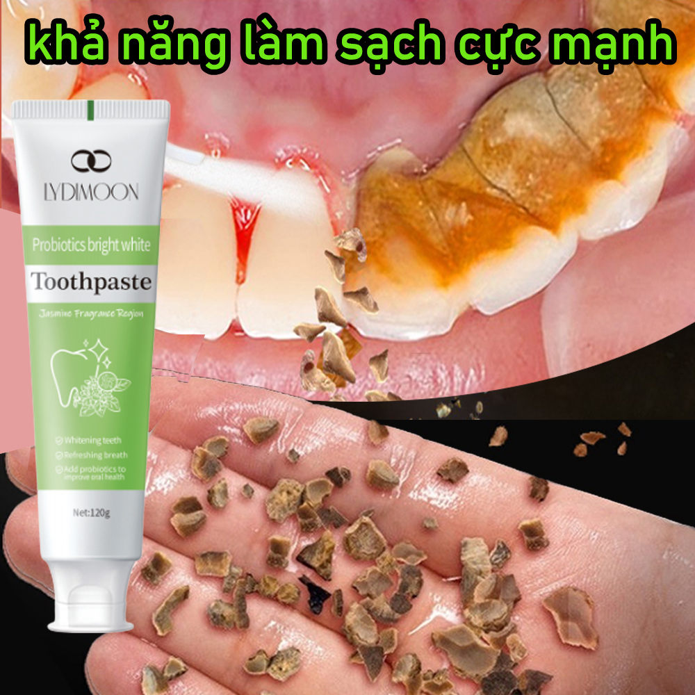 Lydimoon kem đánh răng làm trắng răng men vi sinh kem đánh răng bạc hà kem đánh răng làm trắng răng baking soda loại bỏ răng vàng, cao răng, vôi răng , làm hơi thở thơm mát
