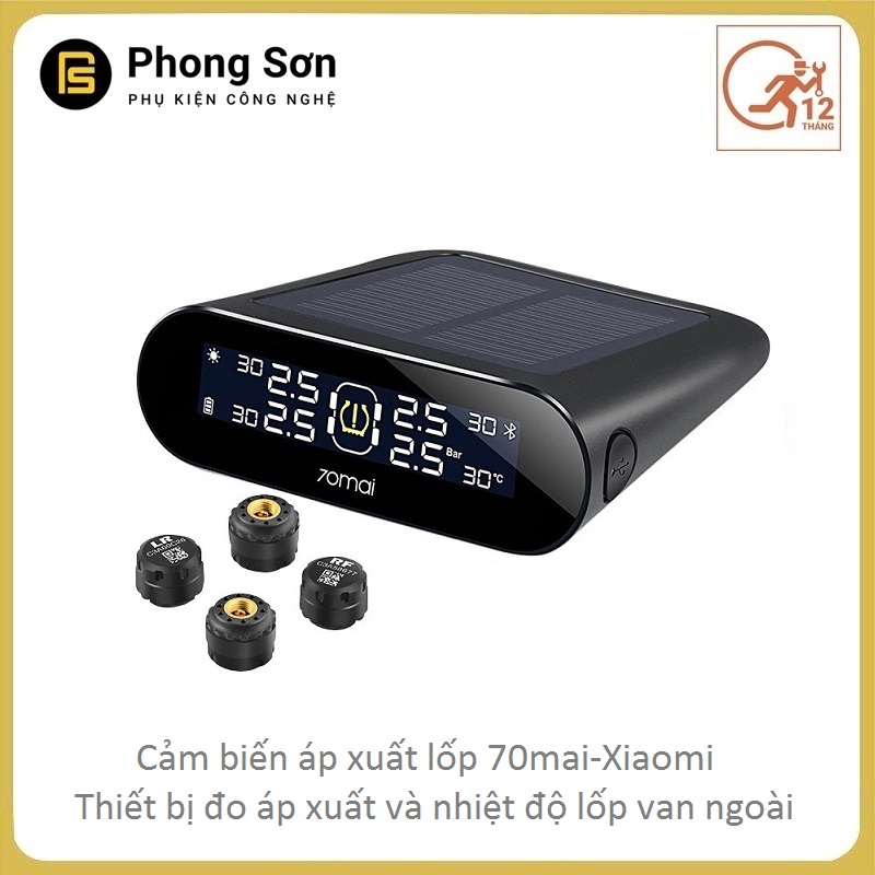 Cảm biến áp xuất lốp 70mai Lite  , van lắp ngoài , TPMS 70mai T02 , (Bảo Hành 06 Tháng )