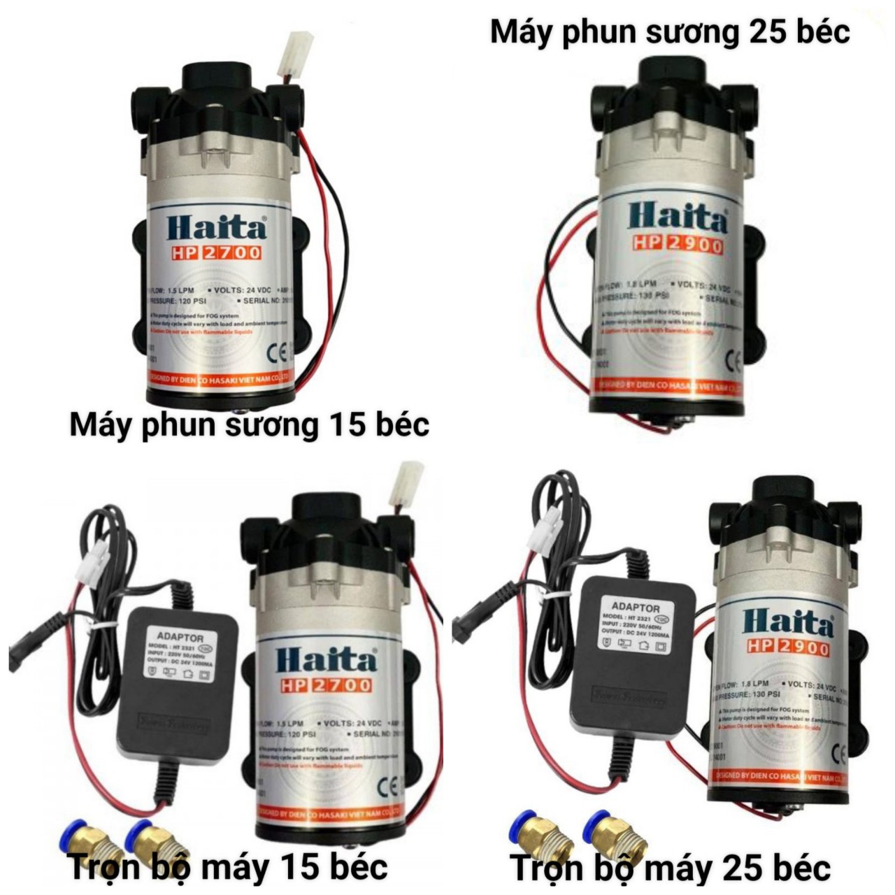 Máy phun sương Haita 2700, máy phun sương Haita 2900, máy phun sương làm mát, máy bơm làm mát cho máy móc