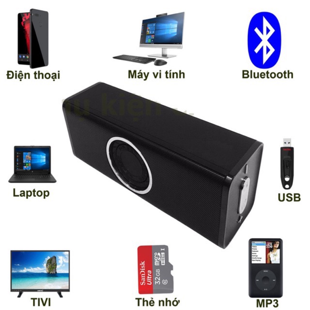 Loa bluetooth koleer h5 siêu bass bh 1 năm