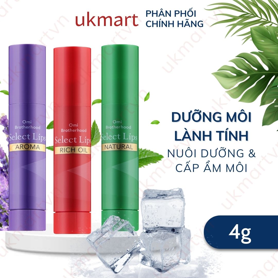 Son dưỡng môi chứa tinh dầu thực vật Omi Select Natural - Omi Brotherhood