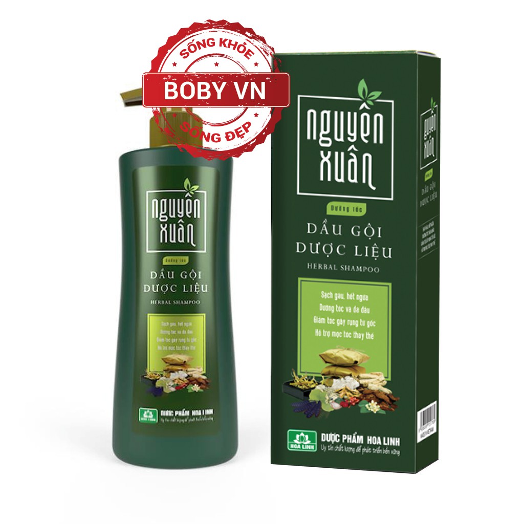 Dầu gội dược liệu nguyên xuân 250ml - màu xanh - boby