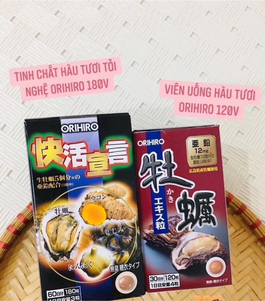 Viên uống tinh chất hàu tươi orihiro Nhật Bản, tinh chất hàu tươi tỏi nghệ orihiro