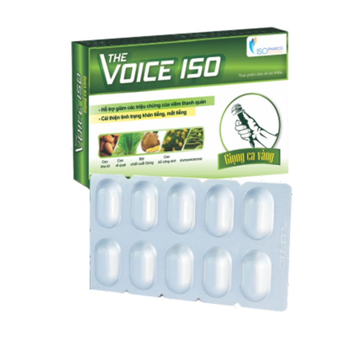 The Voice ISO - Hỗ trợ làm giảm các triệu chứng của viêm thanh quản