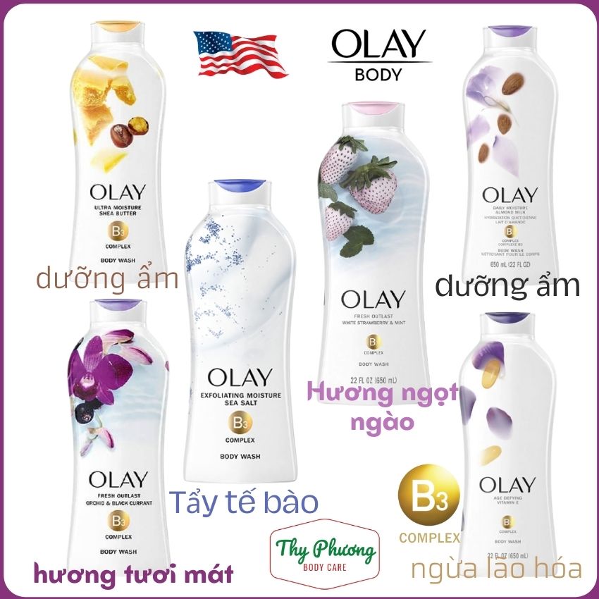 Sữa tắm Olay 650ml - Nhập khẩu chính hãng từ Mỹ