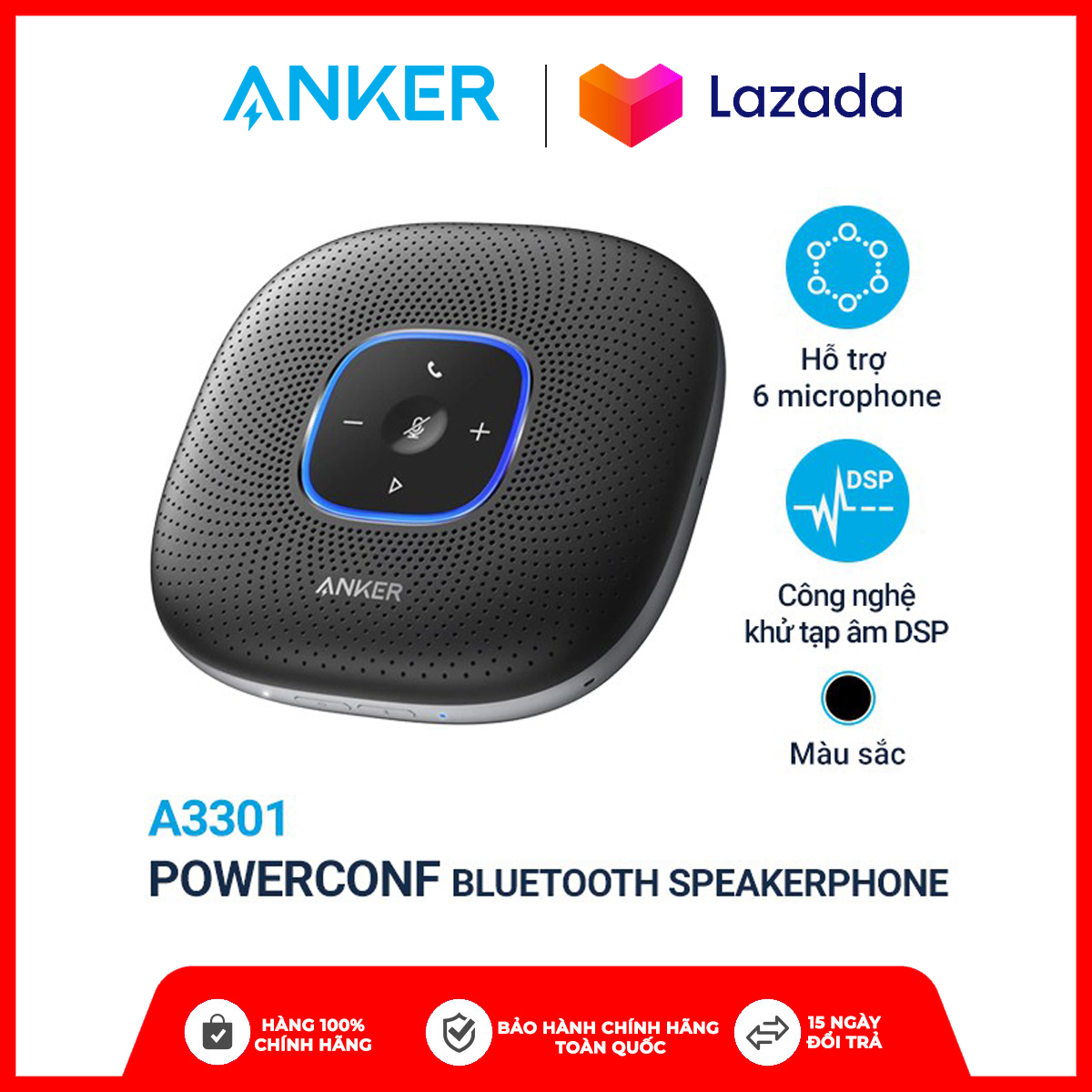 Loa Bluetooth Hội Nghị Anker Powerconf 6 Micro- A3301