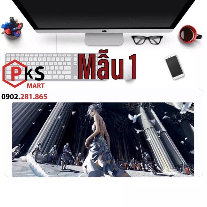 Lót chuột cỡ lớn, pad chuột 800 * 300 * 2mm in 3D đa dạng hình, may viền chắc chắn, được chọn hình - PKSMART - PHỤ KIỆN SỐ 9999