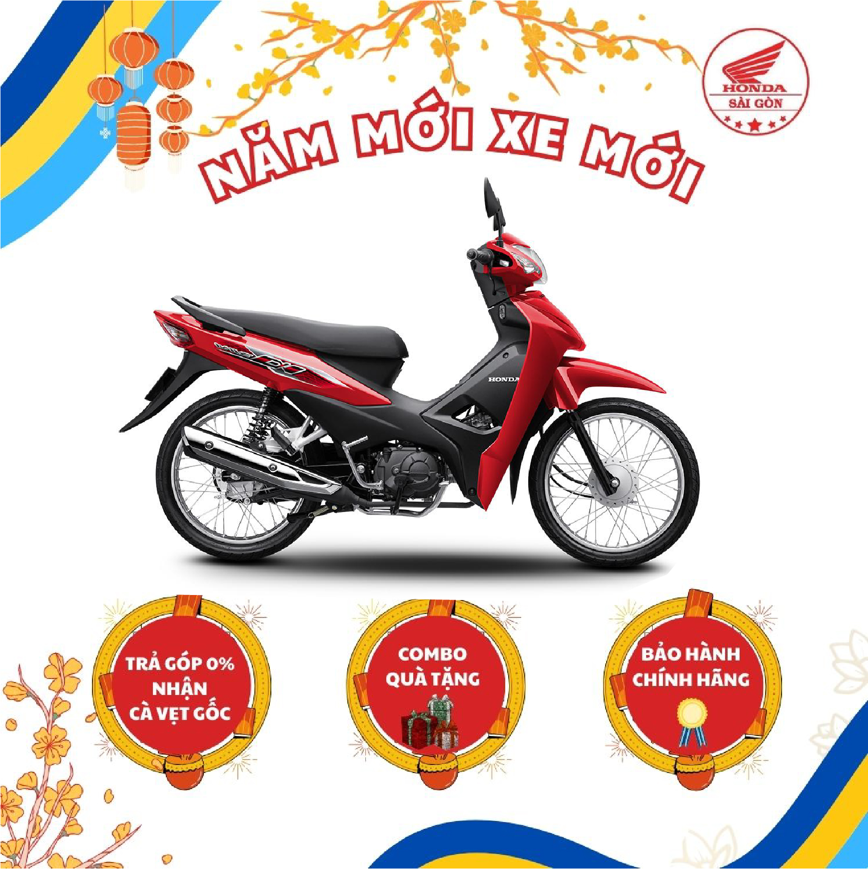 [HCM][Xe máy trả góp 0%] - Xe Máy Honda WAVE ALPHA 2024 - Phiên Bản Tiêu Chuẩn