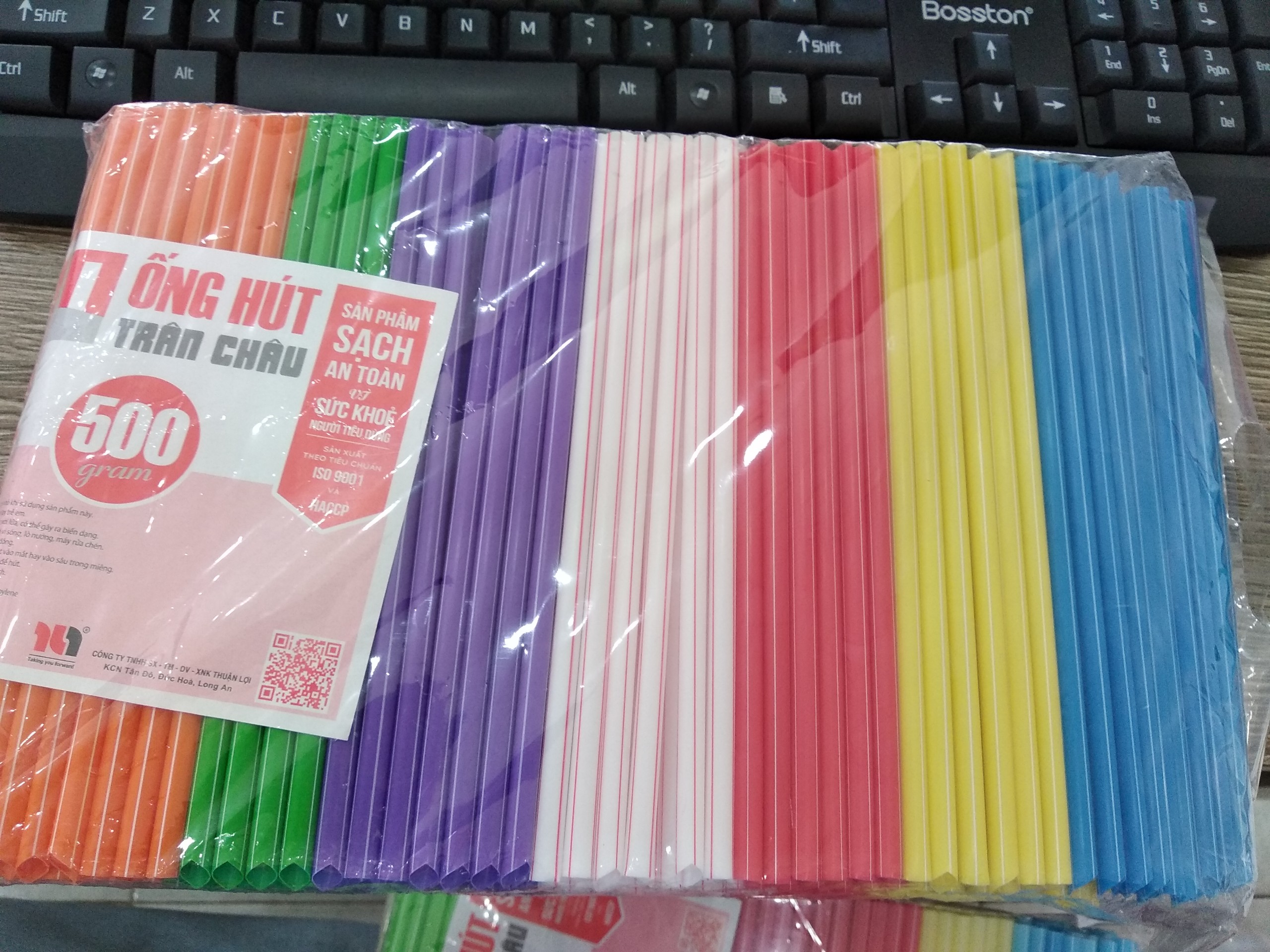 Gói 500gr Ống hút nhọn phi 6 màu nhọn thương hiệu Thuận Lợi