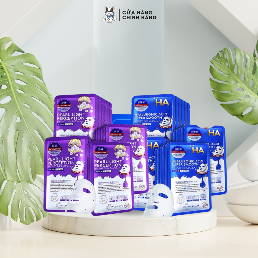 Hộp 20 miếng mặt nạ dưỡng ẩm, sáng da ha maycreate
