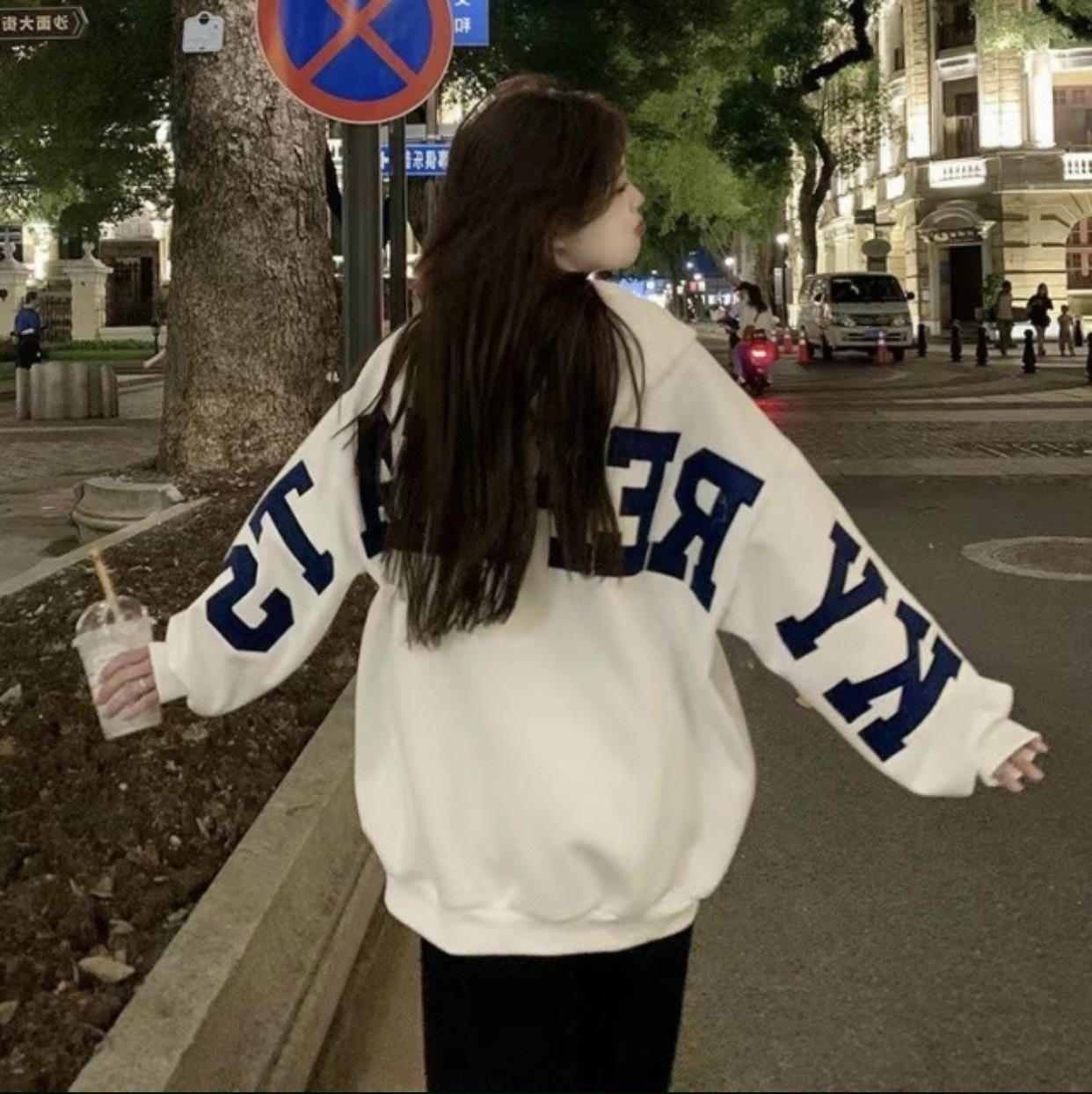 Áo Khoác hoodie nỉ nữ thêu chữ KYT , Áo khoác uniex from rộng