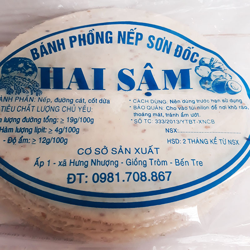 Bánh phồng Sơn Đốc nếp ngọt lớn 50 bánh