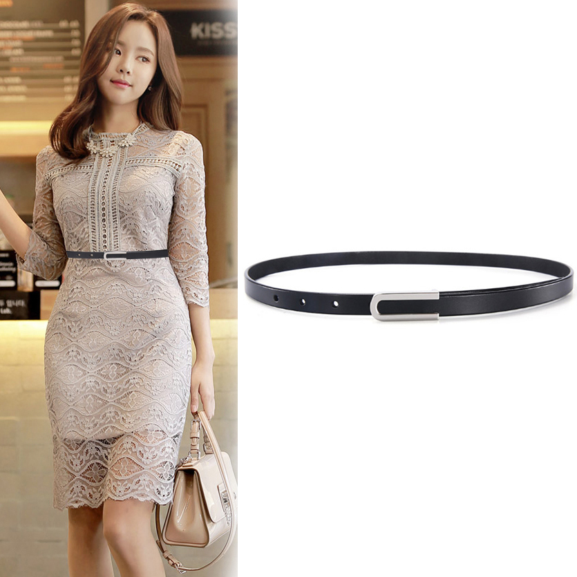 Đai váy thắt lưng nữ dây nịt nữ cá tính thời trang cao cấp hàng hiệu đẹp bản nhỏ 1.3cm chất liệu da thật phù hơp với các loại đầm, quần jean, quần âu, váy NT269