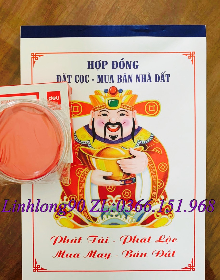 Combo sổ đặt cọc thần tài 3 liên+ lăn tay