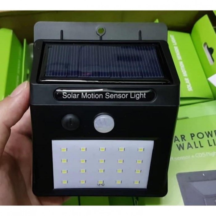 FreeShip-Đèn năng lượng mặt trời 20 LED - 2 chế độ sáng đèn cảm biến hồng ngoại