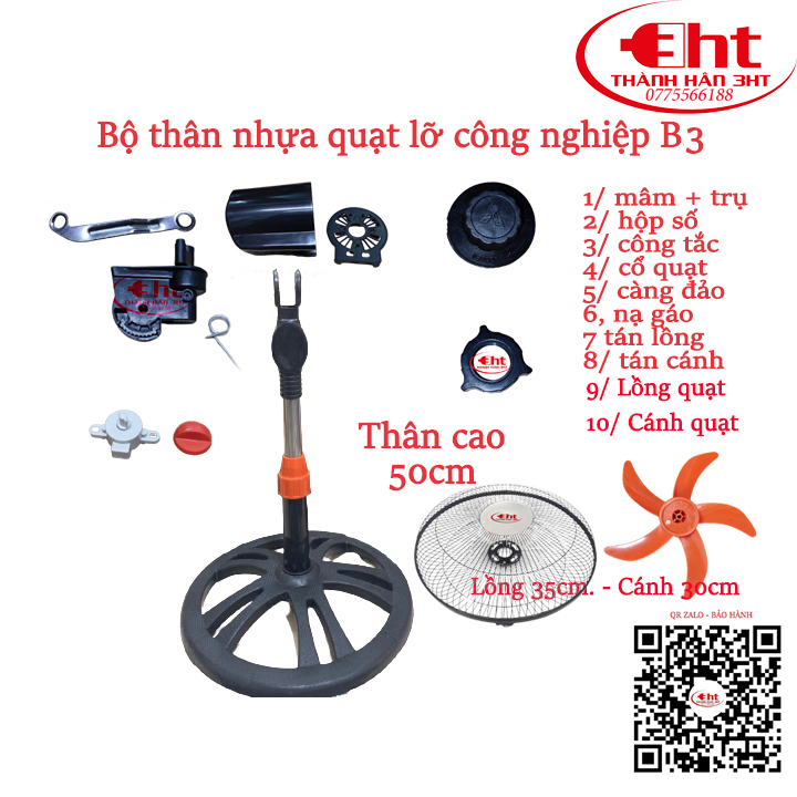 Bộ thân quạt lỡ b3 full lồng & cánh