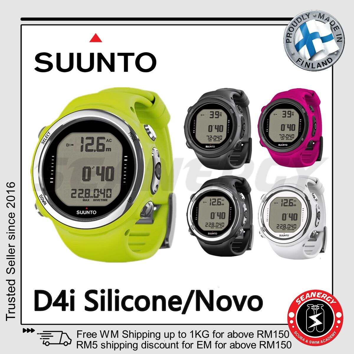 Local warranty Suunto D4i Novo with USB cable dive computer divacom for scuba diving freediving Seanergy scuba