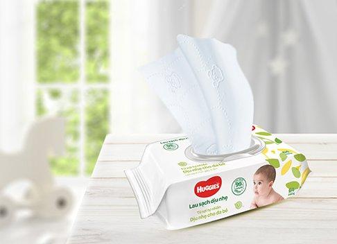 Khăn ướt Huggies có mùi 72 miếng