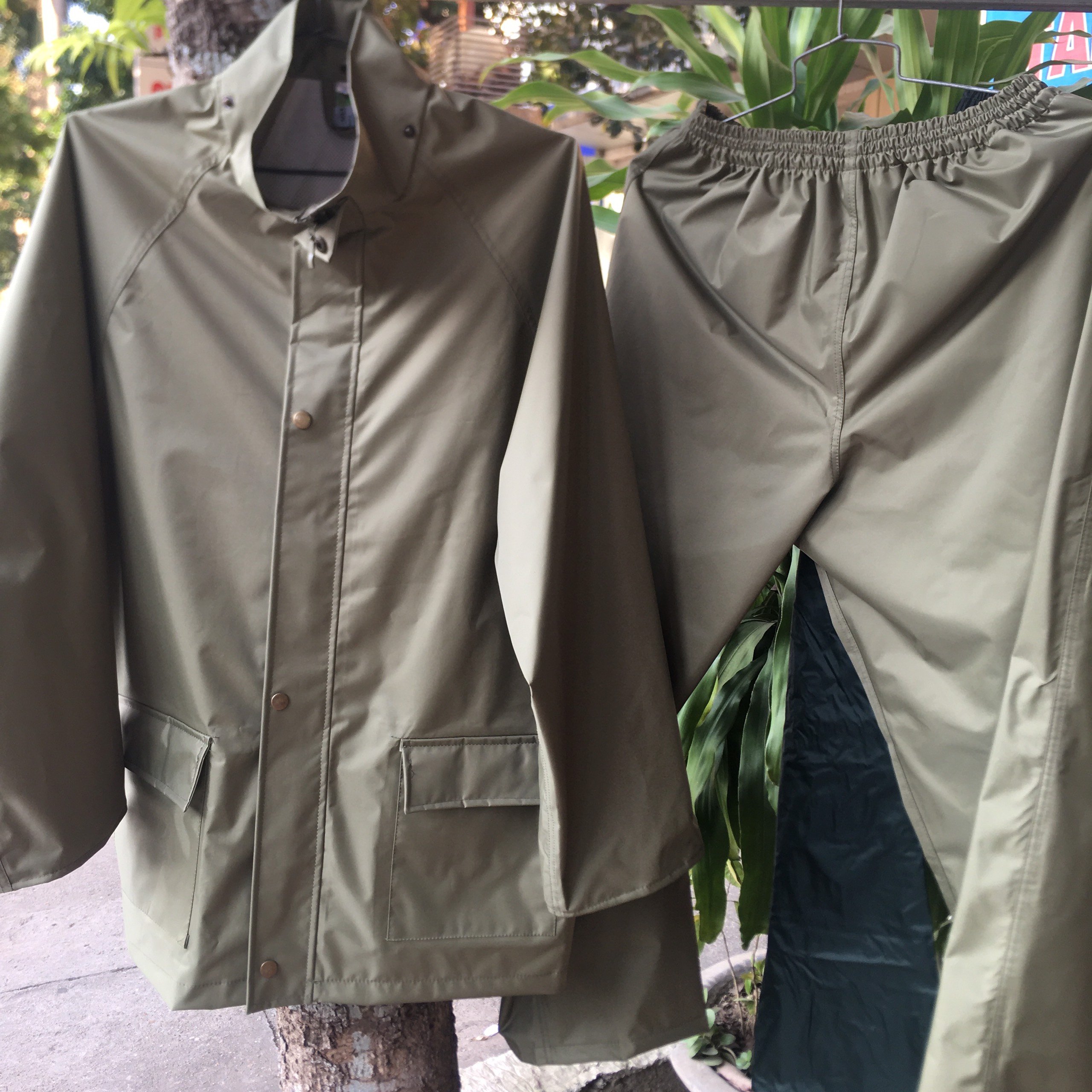 Bộ Áo Mưa Vải Dù K08 [Xanh Oliu và Xanh Cỏ Úa]