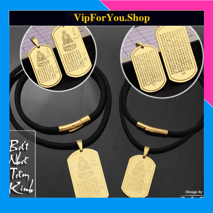 combo cặp đôi hoàn hảo : dây chuyền bát nhã tâm kinh + vòng tay chú đại bi = may mắn bình an trong cuộc sống (có cả size nam và nữ, màu trắng tinh khôi và màu vàng sang trọng)