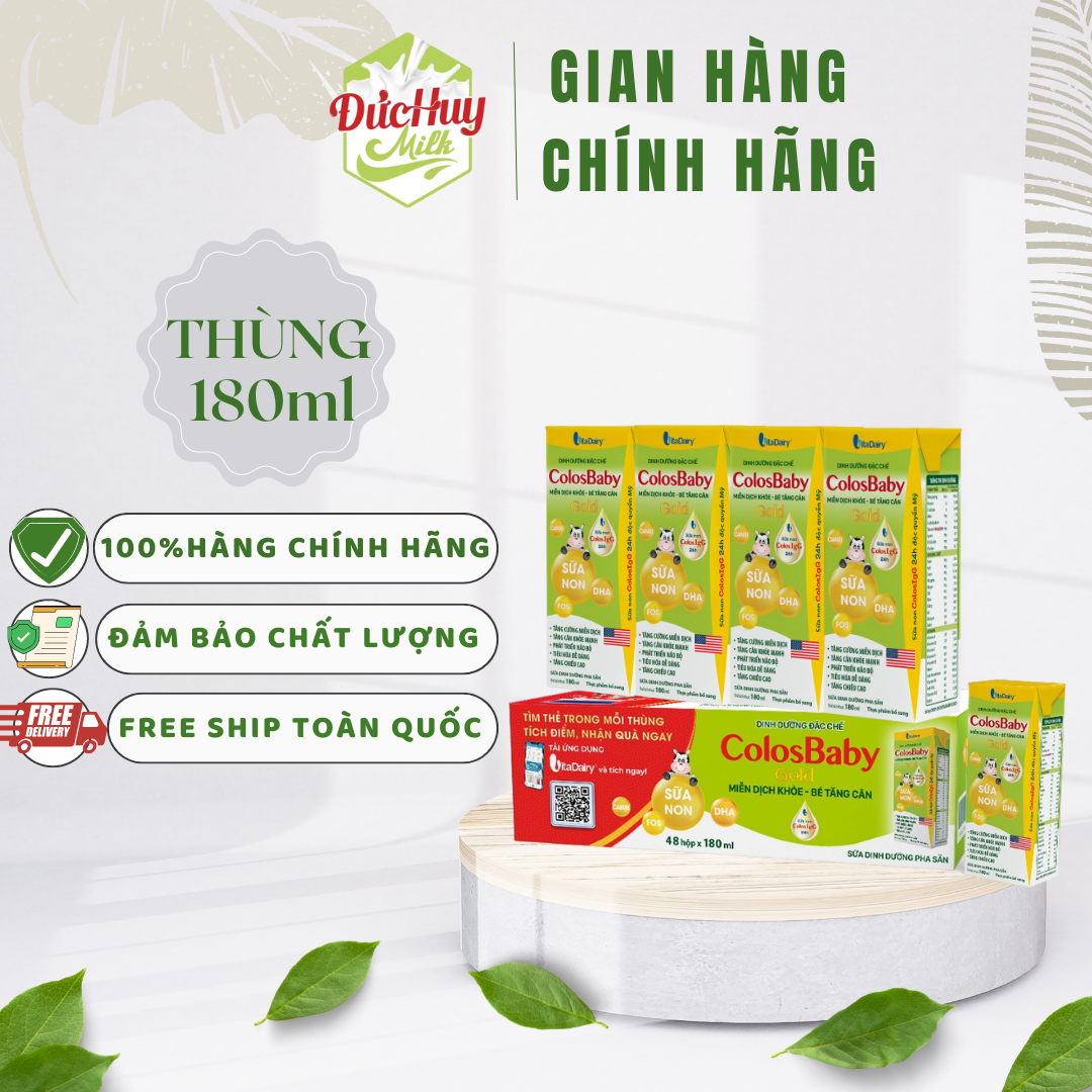 Thùng 48 hộp sữa bột pha sẵn Colosbaby Gold 110ml và 180ml