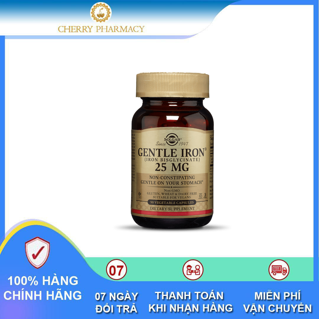 [HCM]Solgar Gentle Iron - Hỗ Trợ Tăng Cường Tế Bào Hồng Cầu &amp Tốt Cho Máu