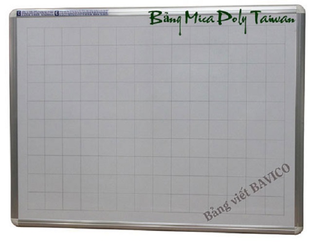 Bảng trắng poly taiwan không từ có kẻ ô ly KT 60x120cm