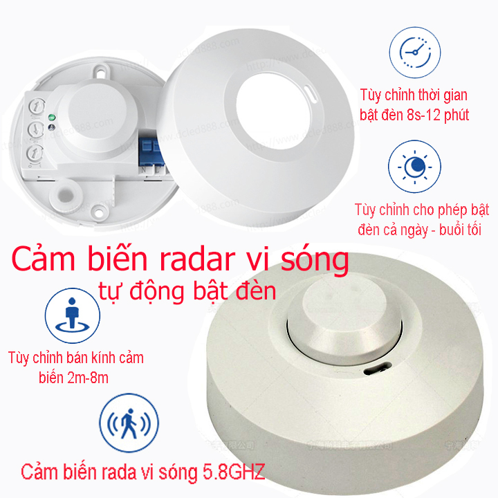 Công tắc cảm biến chuyển động radar vi sóng-công tắc cảm ứng radar vi sóng 5.8Ghz